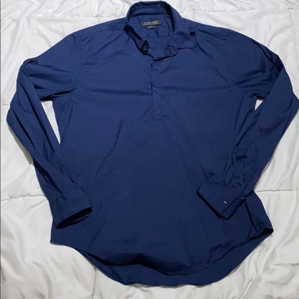 Zara Longsleeve Half Button Down Shirt